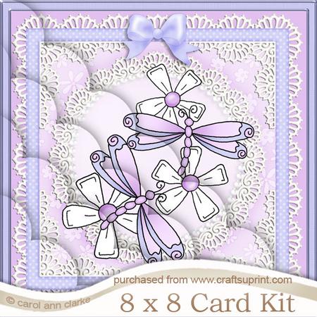 8 x 8 Dreamy Dragonflies Kit with Scalloped Corners