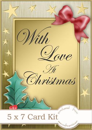 5 x 7 Elegant Christmas Greetings Kit with 3D Decoupage