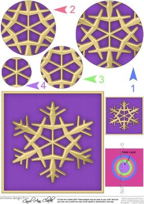 Xmas Snowflake Circle Pyramage Topper