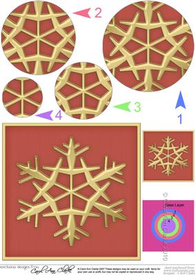 Xmas Snowflake Circle Pyramage Topper