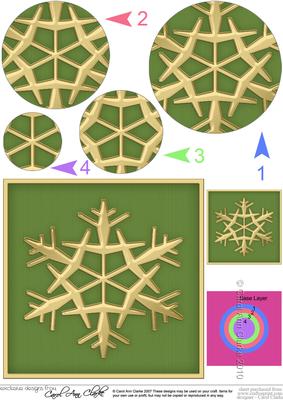 Xmas Snowflake Circle Pyramage Topper