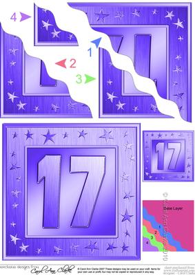 17th Bright Metallic Age Quick Card with Twisted Pyramage