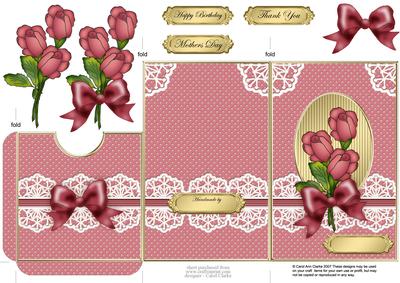 Roses and Lace Lottery Wallet Card