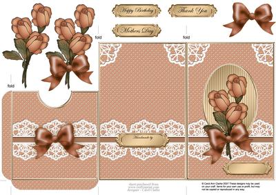Roses and Lace Lottery Wallet Card