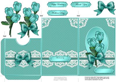Roses and Lace Lottery Wallet Card