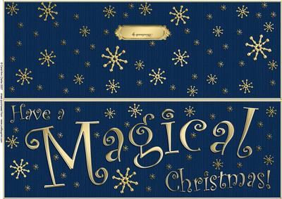 Large Dl Magical Christmas Quick Cut and Fold Card