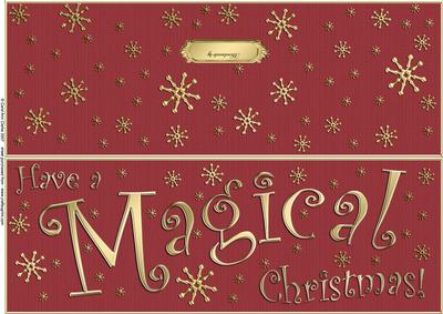 Large Dl Magical Christmas Quick Cut and Fold Card