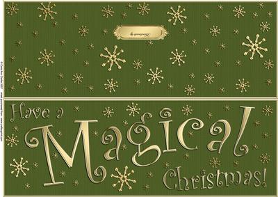 Large Dl Magical Christmas Quick Cut and Fold Card