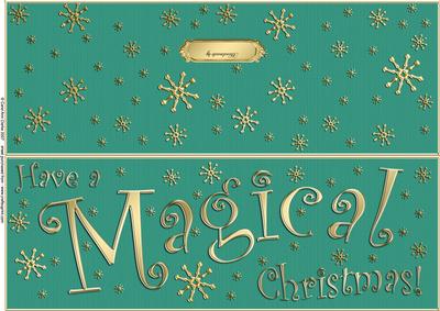 Large Dl Magical Christmas Quick Cut and Fold Card