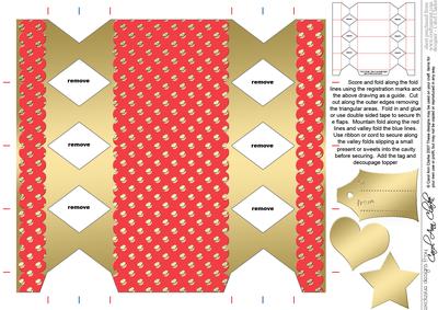 Gold Polka Dots Cracker Shaped Treat or Favour Box