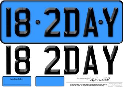 Large Dl 18th Birthday Novelty Number Plate and 3D Decoupage