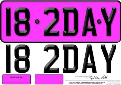 Large Dl 18th Birthday Novelty Number Plate and 3D Decoupage