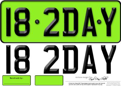 Large Dl 18th Birthday Novelty Number Plate and 3D Decoupage