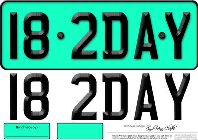 Large Dl 18th Birthday Novelty Number Plate and 3D Decoupage