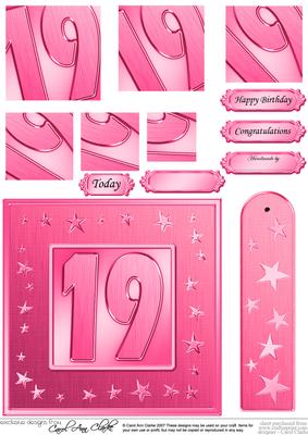 19th Bright Metallic Age Quick Card with Twisted Pyramage