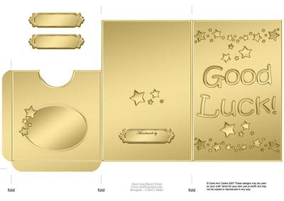 Good Luck Lottery Wallet Card