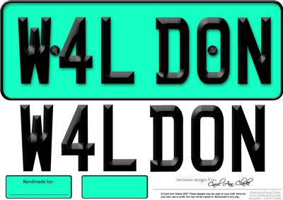 Large Dl Well Done Novelty Number Plate N 3D Decoupage