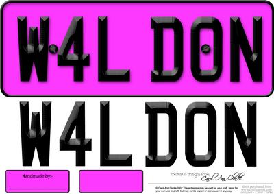 Large Dl Well Done Novelty Number Plate N 3D Decoupage