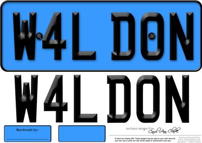 Large Dl Well Done Novelty Number Plate N 3D Decoupage