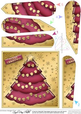 Xmas Tree Fan Pyramage Topper