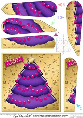 Xmas Tree Fan Pyramage Topper