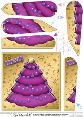 Xmas Tree Fan Pyramage Topper