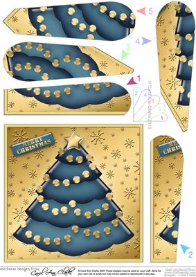 Xmas Tree Fan Pyramage Topper