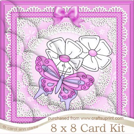 8 x 8 Fluttery Butterfly Kit with Scalloped Corners