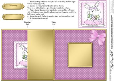 Little Bunny No-hole Fold Back Card