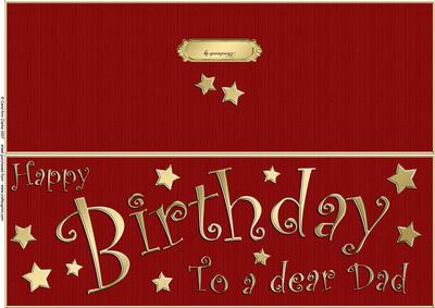 Large Dl Birthday Dad Quick Cut and Fold Card