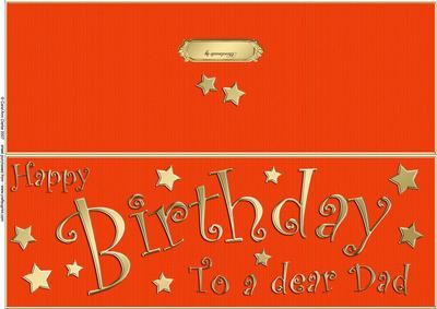 Large Dl Birthday Dad Quick Cut and Fold Card