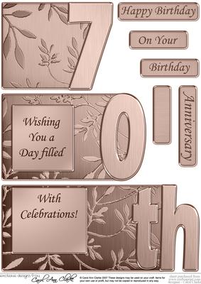 70th Elegant Metallic Book Sheet