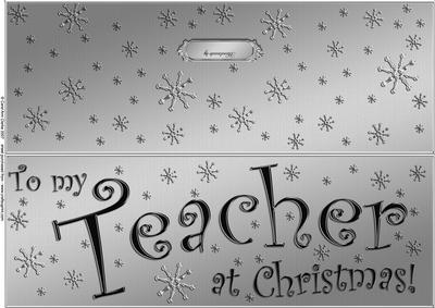 Large Dl to My Teacher Christmas Quick Cut and Fold Card