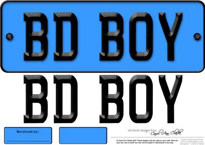 Large Dl Birthday Boy Novelty Number Plate N 3D Decoupage