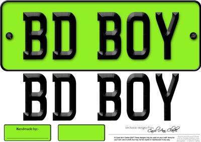 Large Dl Birthday Boy Novelty Number Plate N 3D Decoupage