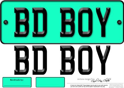Large Dl Birthday Boy Novelty Number Plate N 3D Decoupage
