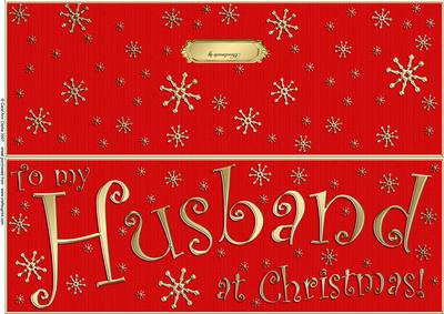 Large Dl to My Husband Christmas Quick Cut and Fold Card