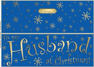 Large Dl to My Husband Christmas Quick Cut and Fold Card