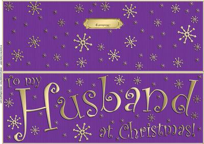 Large Dl to My Husband Christmas Quick Cut and Fold Card