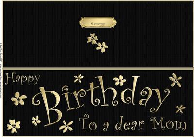 Large Dl Birthday Mom Quick Cut and Fold Card