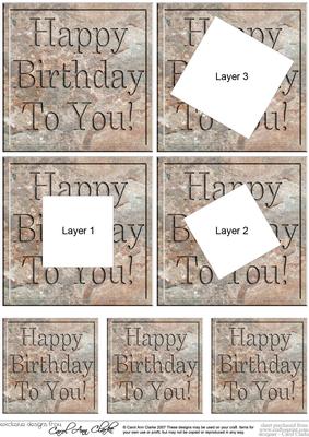 Birthday Set in Stone Twisted Tunnel Topper