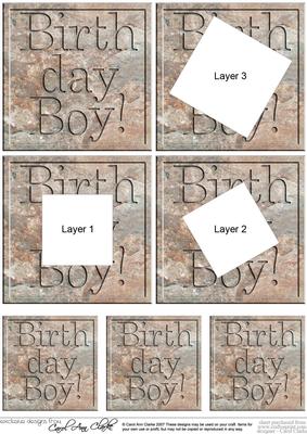 Birthday Boy Set in Stone Twisted Tunnel Topper