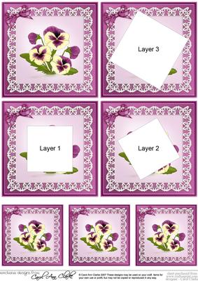 Pansy on Butterfly Lace Twisted Tunnel Topper
