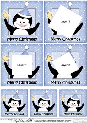Cute Christmas Penguin - Twisted Tunnel Topper
