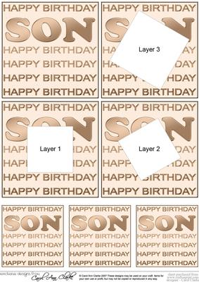 Birthday Son Tunnel Topper