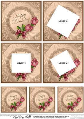 Roses and Metallic Lace Tunnel Topper