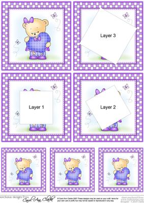 Hunney Bear Rosie has a Heart - Twisted Tunnel Topper