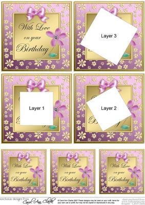 Floral Elegance Birthday Twisted Tunnel Topper