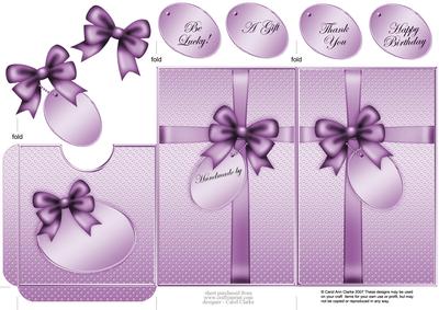 Elegant Gift Parcel Lottery Wallet Card