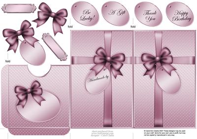 Elegant Gift Parcel Lottery Wallet Card
